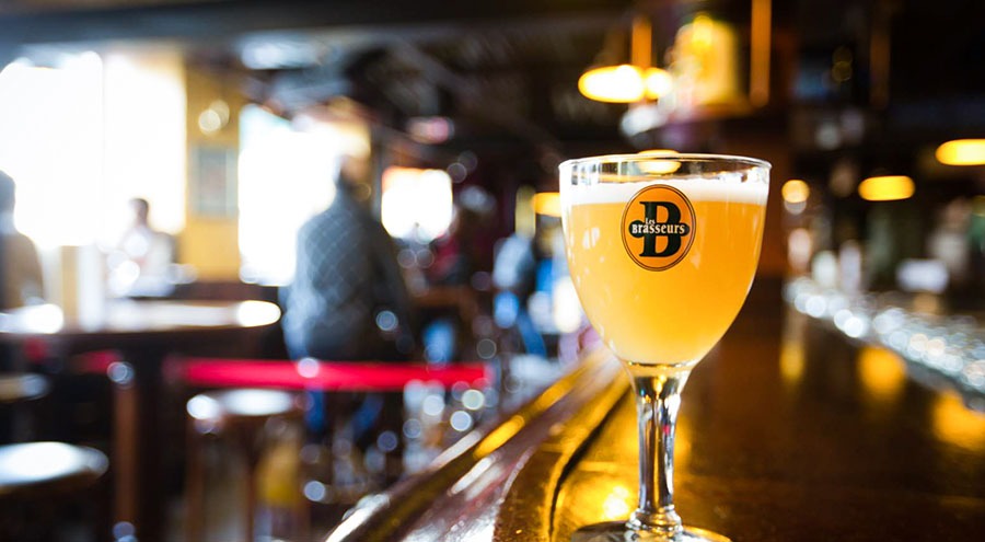 Craft-Bier an der Bar von Les Brasseurs