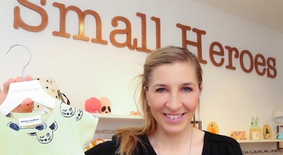 Anni Friesinger im Concept-Store von Small Heroes